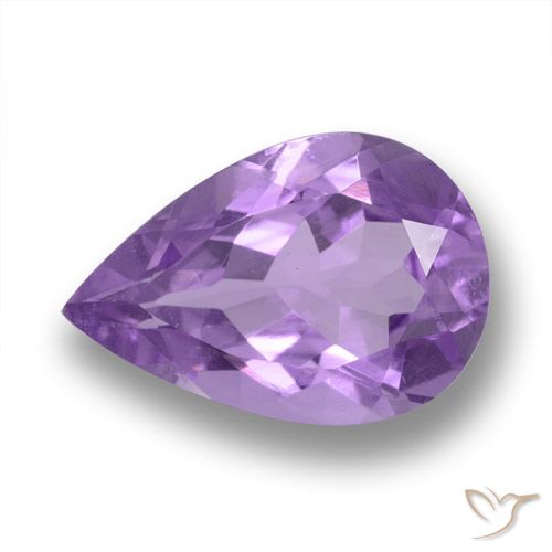3.54ct Naturel Violet foncé Améthyste, En forme de poire, VVS