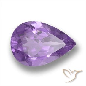 Améthyste Violet foncé naturelle En forme de poire, 3.54 ct, VVS