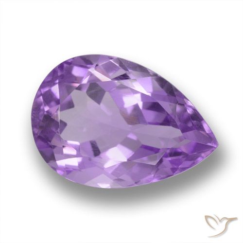 4.18ct Naturel Violet foncé Améthyste, En forme de poire, VVS