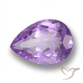 Améthyste Violet foncé naturelle En forme de poire, 4.18 ct, VVS