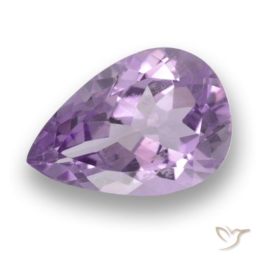 Améthyste Violet Iris naturelle En forme de poire, 3.28 ct, VS