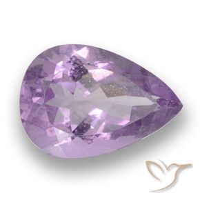 Améthyste Violet Iris naturelle En forme de poire, 3.28 ct, VS