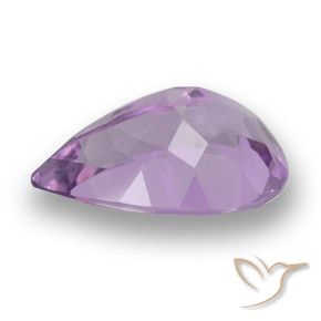 Améthyste Violet Iris naturelle En forme de poire, 3.28 ct, VS