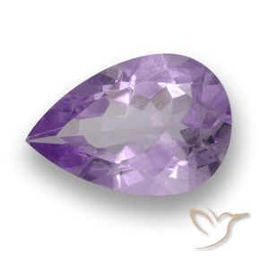 Améthyste Violet moyen naturelle En forme de poire, 2.93 ct, VS