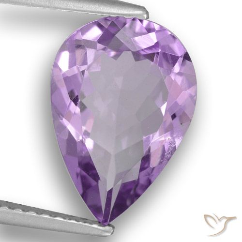 2.84ct Naturel Violet moyen Améthyste, En forme de poire, VS