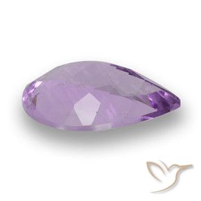 Améthyste Violet moyen naturelle En forme de poire, 2.84 ct, VS
