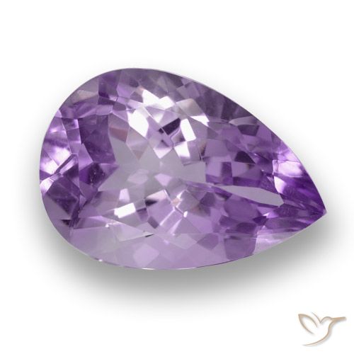 Améthyste Violet foncé naturelle En forme de poire, 3.46 ct, VVS-VS