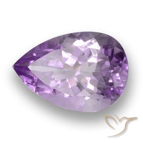 Améthyste Violet foncé naturelle En forme de poire, 3.46 ct, VVS-VS