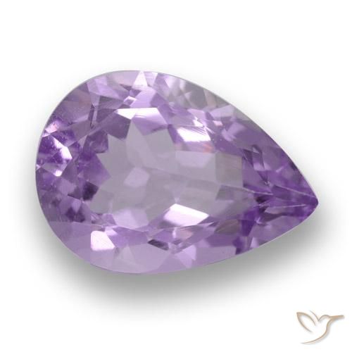 3.38ct Naturel Violet rose moyen Améthyste, En forme de poire, VS