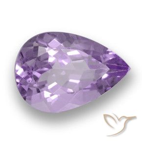 Améthyste Violet rose moyen naturelle En forme de poire, 3.52 ct, VVS