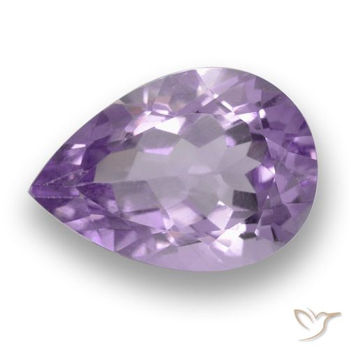 Améthyste Violet rose moyen naturelle En forme de poire, 3.70 ct, VS