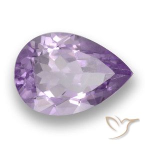 Améthyste Violet rose moyen naturelle En forme de poire, 3.70 ct, VS
