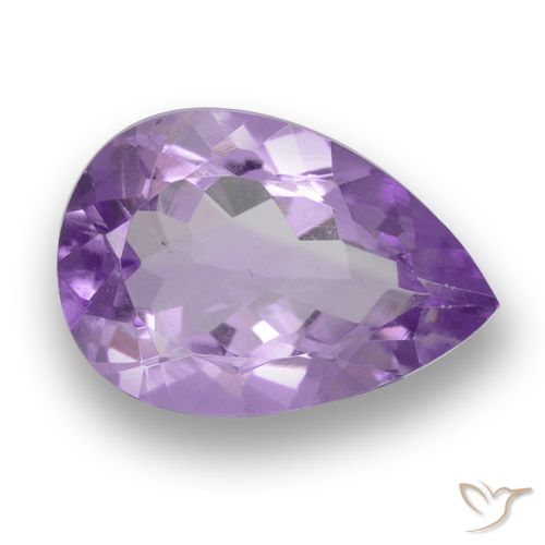 3.14ct Naturel Violet moyen Améthyste, En forme de poire, VS