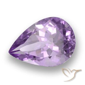 Améthyste Violet moyen naturelle En forme de poire, 3.59 ct, VS