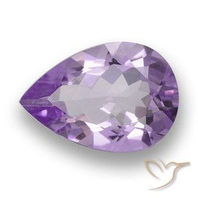 Améthyste Violet moyen naturelle En forme de poire, 2.88 ct, VS
