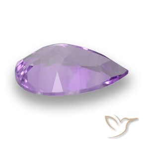 Améthyste Violet moyen naturelle En forme de poire, 2.88 ct, VS