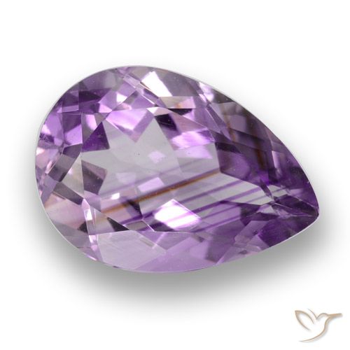 3.91ct Naturel Violet violacé Améthyste, En forme de poire, VS