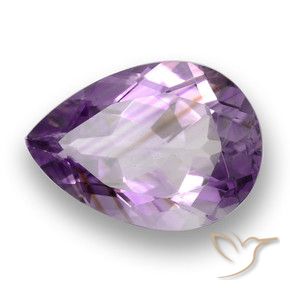 Améthyste Violet violacé naturelle En forme de poire, 3.91 ct, VS