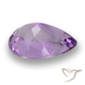 Améthyste Violet violacé naturelle En forme de poire, 3.91 ct, VS