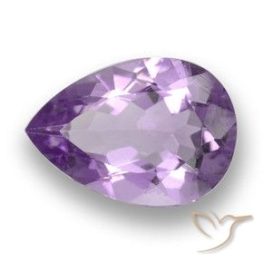Améthyste Violet foncé naturelle En forme de poire, 3.12 ct, VS