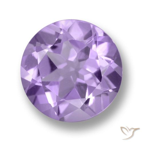 Améthyste violet moyen naturelle coupe roude, 4,39 ct, VVS-VS