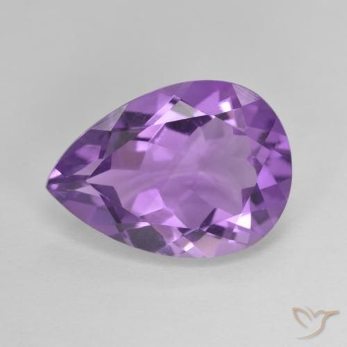 4.58ct Naturel Pourpre violacé moyen Améthyste, En forme de poire, VVS