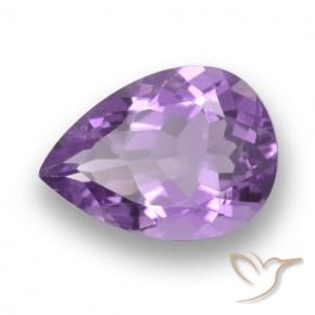 Améthyste Violet rosé foncé naturelle En forme de poire, 4.54 ct, VVS