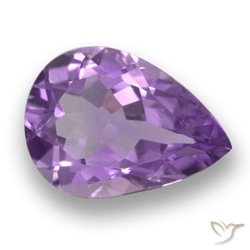 4.40ct Naturel Violet Rosâtre Améthyste, En forme de poire, VS