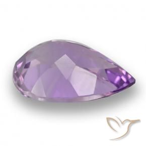 Améthyste Violet Rosâtre naturelle En forme de poire, 4.40 ct, VS
