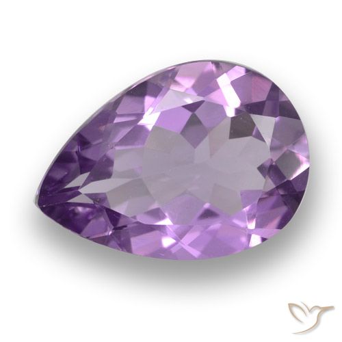3.91ct Naturel Rose violet moyen Améthyste, En forme de poire, VVS-VS