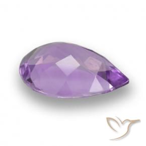 Améthyste Violet intense naturelle En forme de poire, 4.11 ct, VVS-VS