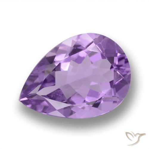 Améthyste violet pourpre naturelle en forme de poire, 4,43 ct, VVS