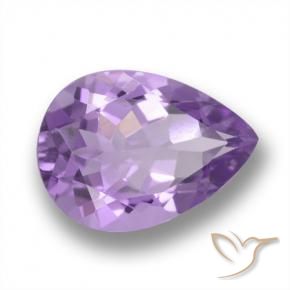 Améthyste violet pourpre naturelle en forme de poire, 4,43 ct, VVS