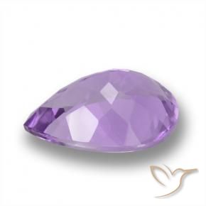 Améthyste violet pourpre naturelle en forme de poire, 4,43 ct, VVS