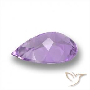Améthyste Violet moyen naturelle En forme de poire, 4.07 ct, VVS
