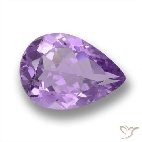 4.18ct Naturel Violet moyen Améthyste, En forme de poire, VVS