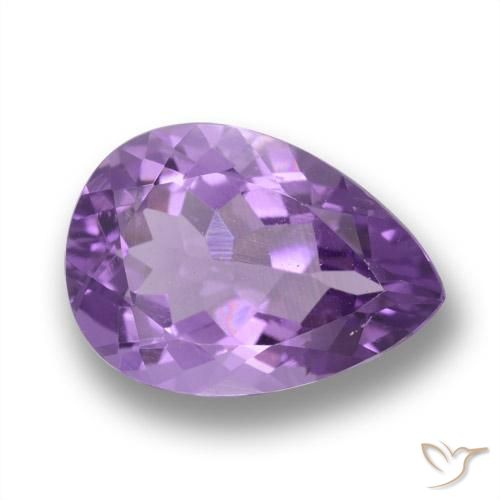 4.87ct Naturel Violet moyen Améthyste, En forme de poire, VVS