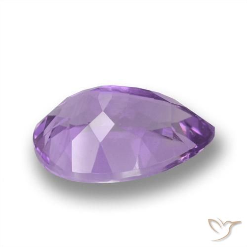 Améthyste Violet moyen naturelle En forme de poire, 4.87 ct, VVS