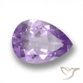 Améthyste Violet foncé naturelle En forme de poire, 4.69 ct, VVS