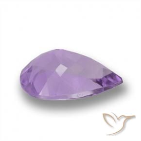 Améthyste Violet moyen naturelle En forme de poire, 4.33 ct, VVS