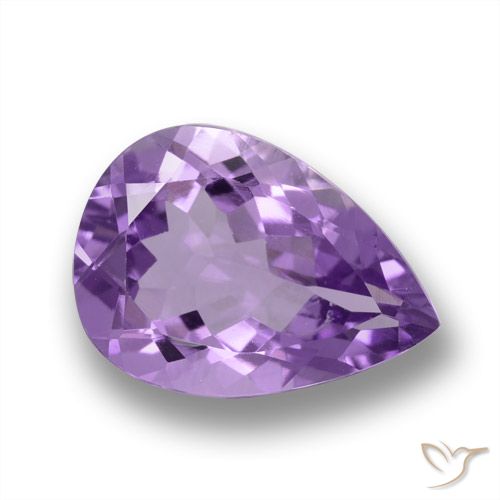 4.43ct Naturel Violet moyen Améthyste, En forme de poire, VVS