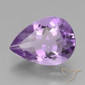 Améthyste Violet violacé naturelle En forme de poire, 4.40 ct, VVS