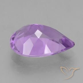 Améthyste Violet violacé naturelle En forme de poire, 4.40 ct, VVS