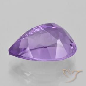 Améthyste Pourpre violacé moyen naturelle En forme de poire, 5.28 ct, VVS