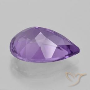 Améthyste Violet moyen naturelle En forme de poire, 4.44 ct, VVS