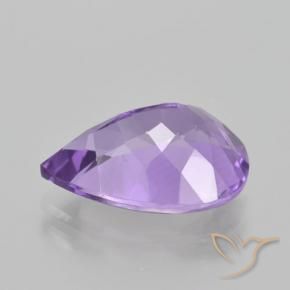 Améthyste Violet moyen naturelle En forme de poire, 4.48 ct, VVS