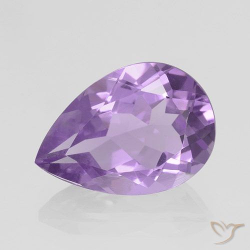 4.59ct Naturel Violet moyen Améthyste, En forme de poire, VVS