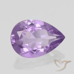 Améthyste Violet moyen naturelle En forme de poire, 4.59 ct, VVS