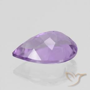 Améthyste Violet moyen naturelle En forme de poire, 4.59 ct, VVS