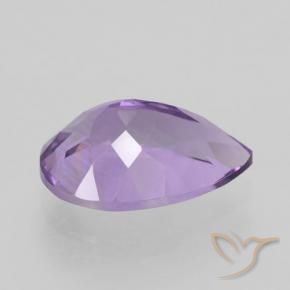 Améthyste Violet moyen naturelle En forme de poire, 4.65 ct, VVS